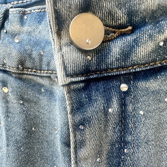 NWT Sparkly Embellished Jeans Size L/8 - Picture 3 of 10